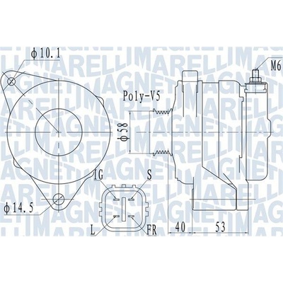 Alternátor MAGNETI MARELLI 063731950010