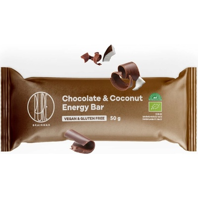 BrainMax Pure BrainMax Pure® Energy Bar Chocolate & Coconut BIO 50 g – Sleviste.cz