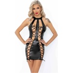  Рокля с връзки и цялостен цип отзад, размер L - Noir Handmade F291 (NOIR000047)