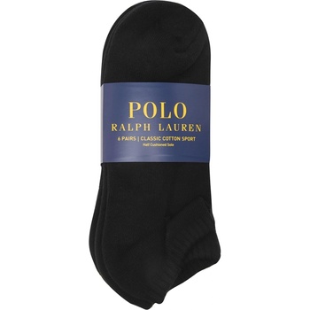 Ralph Lauren Чорапи RALPH LAUREN Six Pack Classic Trainer Socks - Black 001