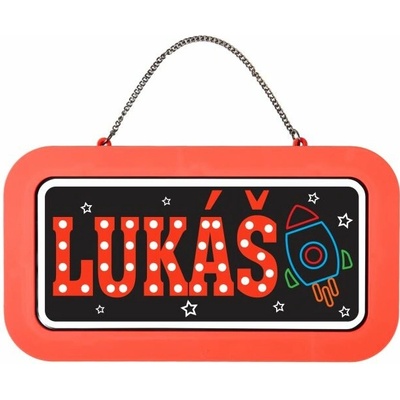 Albi Neonová cedulka se jménem - Lukáš