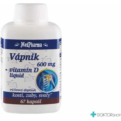 MedPharma Vápník 600 mg + vit. D 37 kapsúl