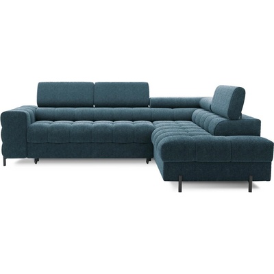 Eltap Син разтегателен ъглов диван с място за съхранение от букле (десен ъгъл L форма) Ferucce - ELTAP (CO-FER-RT-40AMO)