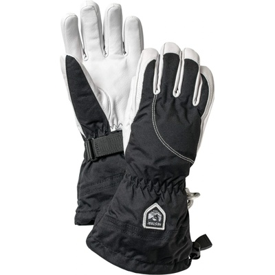 Hestra Дамски ръкавици Hestra Women's Heli Ski 5 Finger Gloves - Black / Offwhite - размер 5 (EU) (202-2119-0611)
