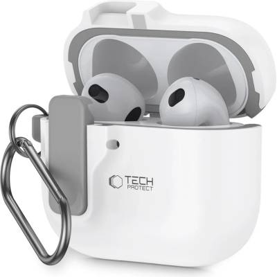 Tech-protect slim hook apple airpods 4 бял (5906302371662)
