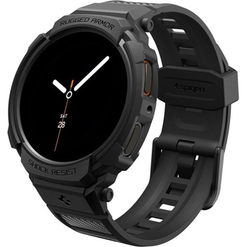 Spigen Удароустойчив кейс с каишка за Samsung Galaxy Watch 8 (40mm) от Spigen Rugged Armor Pro - Matte Black (8800283311372)