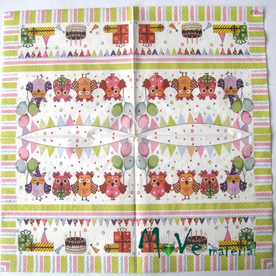 ubrousek na decoupage 33 x 33cm 1ks sovy