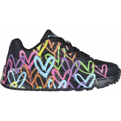 Skechers dámska voľnočasová obuv Uno-Spread the Love čierna mix