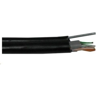 PlanetElite KAB-FTP5E-D-PVCPEM-X-305 FTP s nosným lankem, Cat5E, drát, venkovní PE+PVC, Fca, 305m, černý