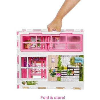 Mattel Комплект за игра, Компактна преносима къща за Кукли Barbie, 1710285