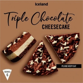 Iceland Cheesecake pečený dezert s bílou, mléčnou a hořkou čokoládou 420 g