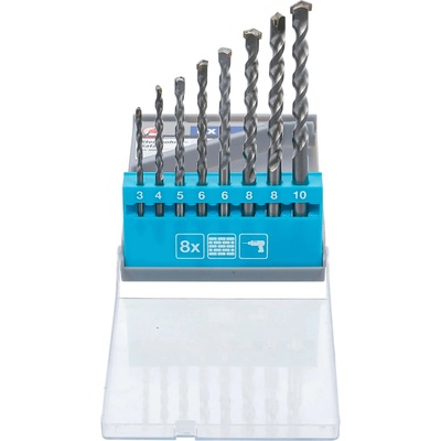Vrtáky do muriva BGS 50806 pr. 3 až 10 mm. Súprava 8 ks