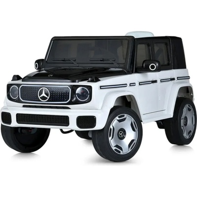 ROLLZONE Mercedes Benz EQG 12V - Детски акумулаторен джип, Бял, EVA гуми (JJ2088-white)