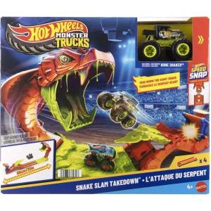 Mattel Hot Wheels: Monster Trucks - Комплект писта „Змийска захапка (JJN44) - pepita