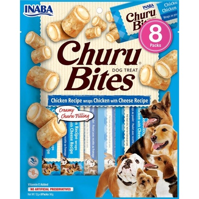 Churu Dog Bites Snack kuře a sýr 8 x 12 g