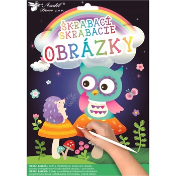 Vyškrabávacie obrázky Sovička 2 ks