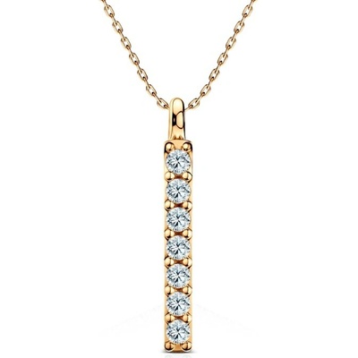 Savicki Náhrdelník žlté zlato, laboratórne diamanty SYL-N02-BR-007-LAB-Z