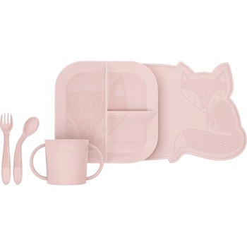 Image 1 of Miniland Комплект за хранене Miniland - 5 части, розов (89536)