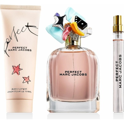 Marc Jacobs Perfect EDP 100 ml + tělové mléko 75 ml + EDP 10 ml dárková sada