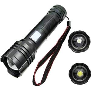  Мощен Акумулаторен led Фенер с p50 Диод - 500м Обхват, 5 Режима, Телескопичен Зум и Авиационен Алуминий (fa-25-055)