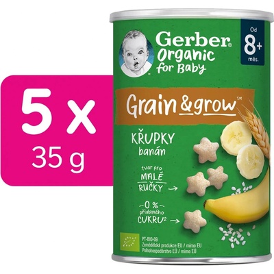 Gerber Organic chrumky banánové 5x35 g