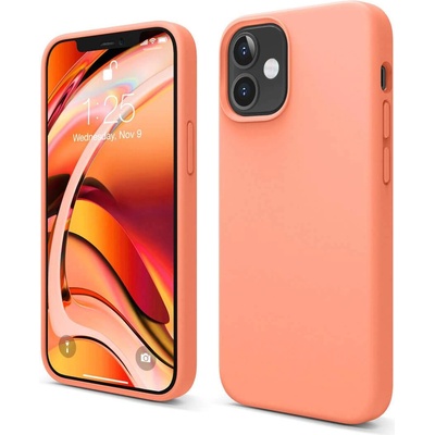 elago Soft Silicone Case - силиконов (TPU) калъф за iPhone 12 mini (оранжев)