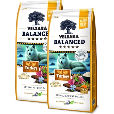 Velxara Balanced FM Dog Adult Monoprotein Turkey & Rice 2 x 12 kg