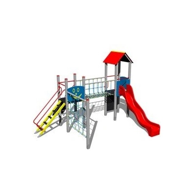 Playground System HŘIŠTĚ sestava se skluzavkou a šplháním 4U238K-15 - celokovová