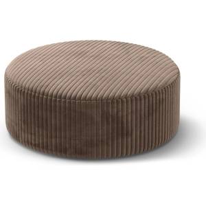 Micadoni Кафява табуретка от рипсено кадифе Dia - Micadoni (MIC_POUF_L_212_F1_DIA2)