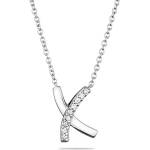Swan Сребърно колие с циркони MR1647N Swan