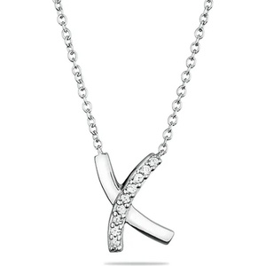 Swan Сребърно колие с циркони MR1647N Swan