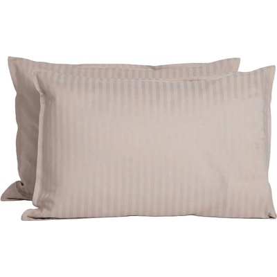 Dilios Комплект две калъфки за възглавница 50/70 см СЕВИЛЯ ЛУКС пясъчносиво памучен сатен райе