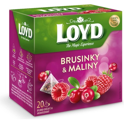 Loyd čaj brusinka a malina pyramidový 20 x 2 g