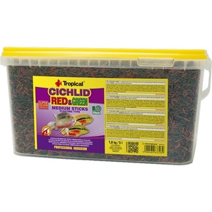 Tropical Cichlid Red/Green Medium Sticks 5л/1, 8кг