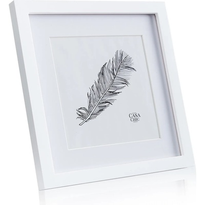 Casa Chic Everton, рамка за картини, правоъгълна, снимки 24, 4 x 24, 4 cm, паспарту, стъкло (CL-10X10-WHT) (CL-10X10-WHT)