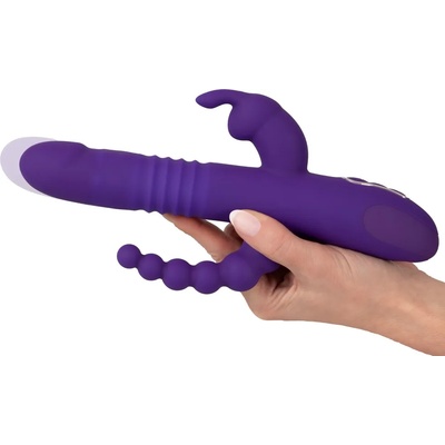 Sweet Smile Thrusting Pearl Triple Vibrator Purple