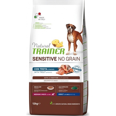 Trainer Natural Sensitive dog No Grain M/M pstruh 12 kg
