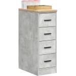 vidaXL Гаражен шкаф за съхранение, бетонно сив, 30x51x85 см, бор масив (860583)