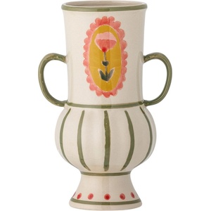 Bloomingville Бежова глинена ръчно рисувана ваза (височина 21 cm) Odina - Bloomingville (82061352)