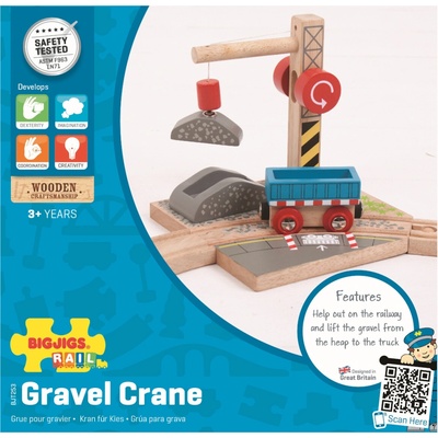 Bigjigs Rail Žeriav so štrkom