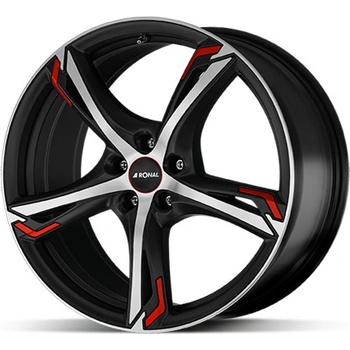 Ronal R62 7,5x17 5x108 ET45 black polished red