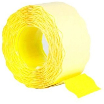 Етикети за маркиращи клещи 26x16 mm 1000 етик. /ролка Жълт не (520202-53)