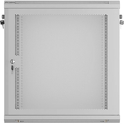 Lanberg rack cabinet 19" wall-mount 12U/600x450 with perforated door grey (flat pack) (WF01-6412-23S)