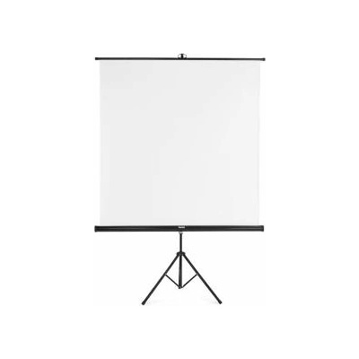 Hama Екран на стойка, 155x155 cm, 2в1, мобилен комплект, телескопична тръба, бял, HAMA-21574