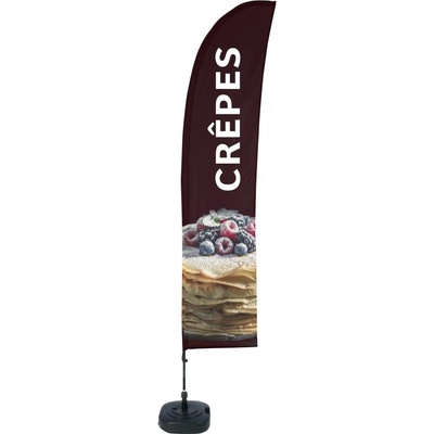 Jansen Display Beach Flag Budget Set Wind Large Pancakes French, 1010 x 4305 mm
