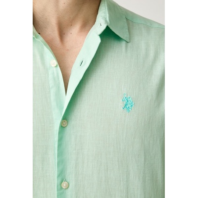 U. S. Polo Assn U. S. Polo Assn. сафари риза мъжка с лен LINEN BLEND LS (MUP3248)