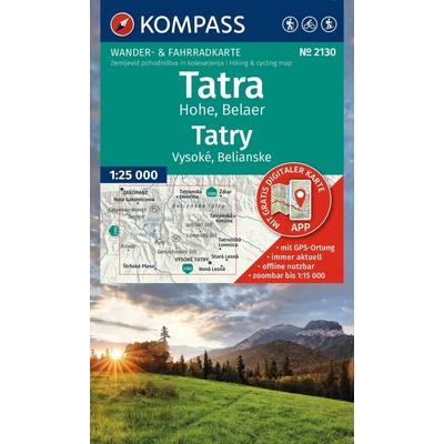 2130 Tatry- Vysoké, Belianske 1: 25 000 KOMPASS