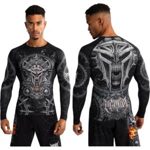 Venum | Официален Вносител за България Рашгард Venum Gladiator 5.0 Men's Long Sleeve Rashguard - Black/Silver - XXL