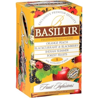 Basilur Mix ovocných čajů Fruit Infusions Vol. 1 porcovaný s přebalem 25 sáčků