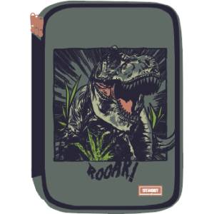 Eurocom Несесер Street Fossil, 2 ципа, пълен, 21x13x5 cm (24459-А-FOSSIL)